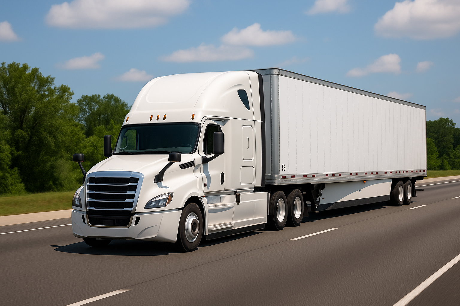 Semi truck on the highway